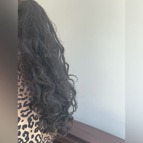 SOLD! Big Wavy Ponytail Wig Clip Long - Dark Brown - Picture 2 of 3